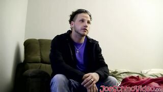 Hot Jerzee gets naughty with Joes fat dick in his mouth