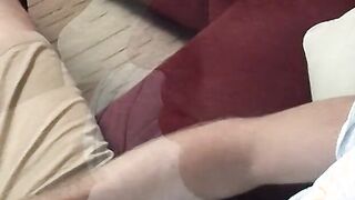 Chilling and smoking and caught myself touching my huge dick