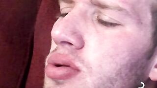 Chilling and smoking and caught myself touching my huge dick