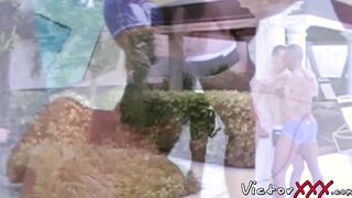 Buff daddy eats an ass before sliding his fat cock into it