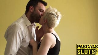 Horny Mia Milan sucking a cock before taking it in