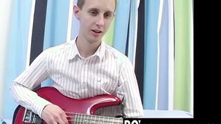 Dainty youthful twink Jacob Rex wanks off after interview