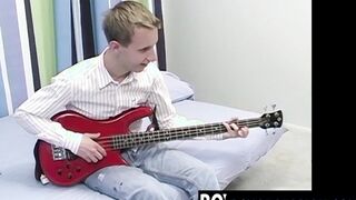 Dainty youthful twink Jacob Rex wanks off after interview
