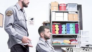 Young man in uniform teased into being barebacked hardcore