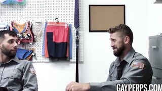 Young man in uniform teased into being barebacked hardcore