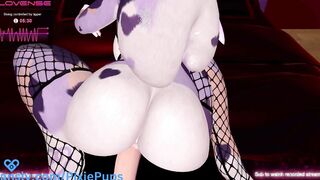 Furry Girl Uses  Fuck Machine & CUMS (VR VTuber)