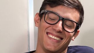 Anal slut twink barebacked by two daddies before cumming