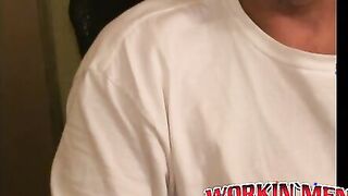 Tattooed mature dude sucks dick and masturbates