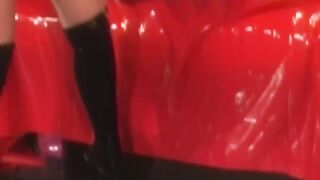 Beautiful blonde lesbian succumbs to reprimands and rubbing of her buttocks