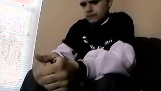Amateur twink Bruce receives a long black cock in his ass