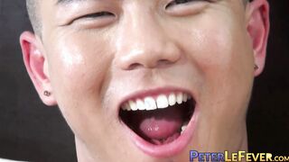 Stunning muscular Asian jock masturbates in passionate solo
