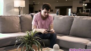 Stepmom wants stepson to finish pleasing her