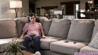 Stepmom wants stepson to finish pleasing her