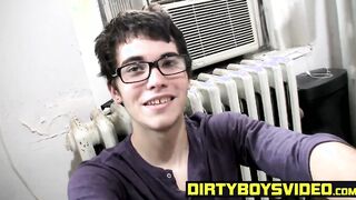 Straight twink masturbating after talking about himself