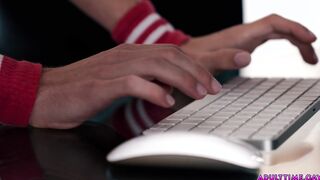 Cute nerdy computer femboy geek fucked!