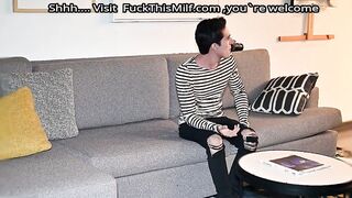 (Watch This) Super Hot Ebony Stepmom Takes Stepsons Game Away To Make Him CUM
