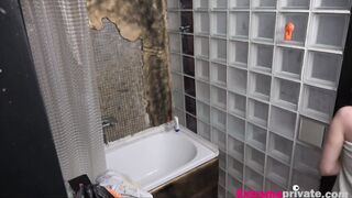 spying on my busty stepmom  in the shower