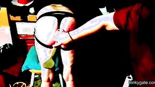 spanking my hubby's sissy-butt bright red
