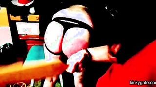 spanking my hubby's sissy-butt bright red