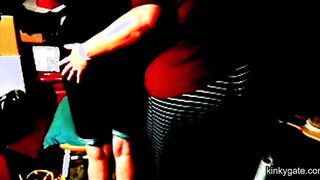spanking my hubby's sissy-butt bright red