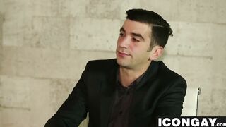 Vitorrio sits on top of Jay Johnsons long cut dick