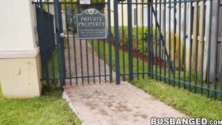 Horny babe Lexxi Deep takes cock hardcore doggystyle in van