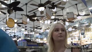 Petite girl gets cock pushed in her mouth