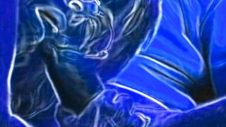 very hot cartoon in blue color