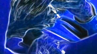 very hot cartoon in blue color