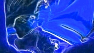 very hot cartoon in blue color