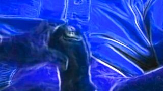 very hot cartoon in blue color