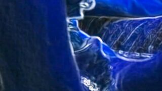 very hot cartoon in blue color