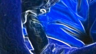 very hot cartoon in blue color