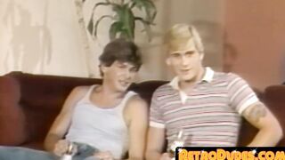 After passionate head swapping vintage students fuck