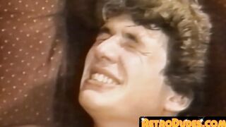 After passionate head swapping vintage students fuck