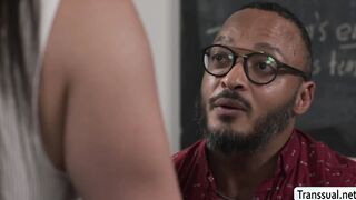 Hot TS stepdaughter gets analed by teacher stepdad