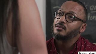 Hot TS stepdaughter gets analed by teacher stepdad