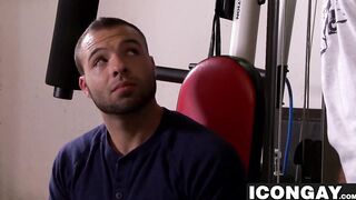 Nick takes it slow and easy moving his dick back and forth