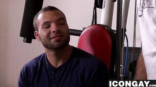 Nick takes it slow and easy moving his dick back and forth