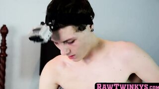 Lovely hot twink Nico gets his butt beat hard and profound