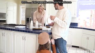 Secretly rubbing stepdaughters clitoris