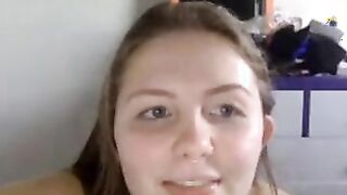 Stepsister fingers her pussy for you