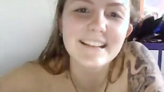 Stepsister fingers her pussy for you