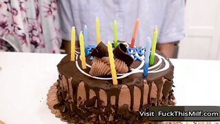 Big Assed Busty Step Mom Emmy Demure Serves Her Juicy Twat To Her Birthday Boy