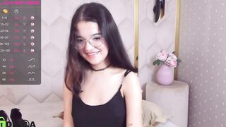 Kristina Frolova puts the palm of her hand in her small ass