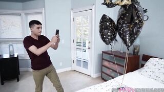 Stepmom pulls out her big MILF tits to let me forget ex