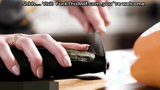 Naughty MILF Siri Dahl Caught Naked In The Kitchen! Pervert Stepson Banged Her Hard!