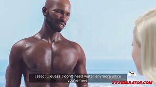 Blonde 3D Hottie Rides BBC Beach Sex