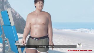 Blonde 3D Hottie Rides BBC Beach Sex
