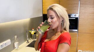 Smoking blonde cougar will got you rough